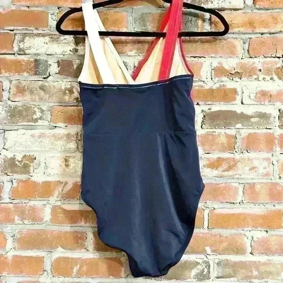 J Crew Red White and Blue Colorblock Swimsuit Size Small - Picture 6 of 10